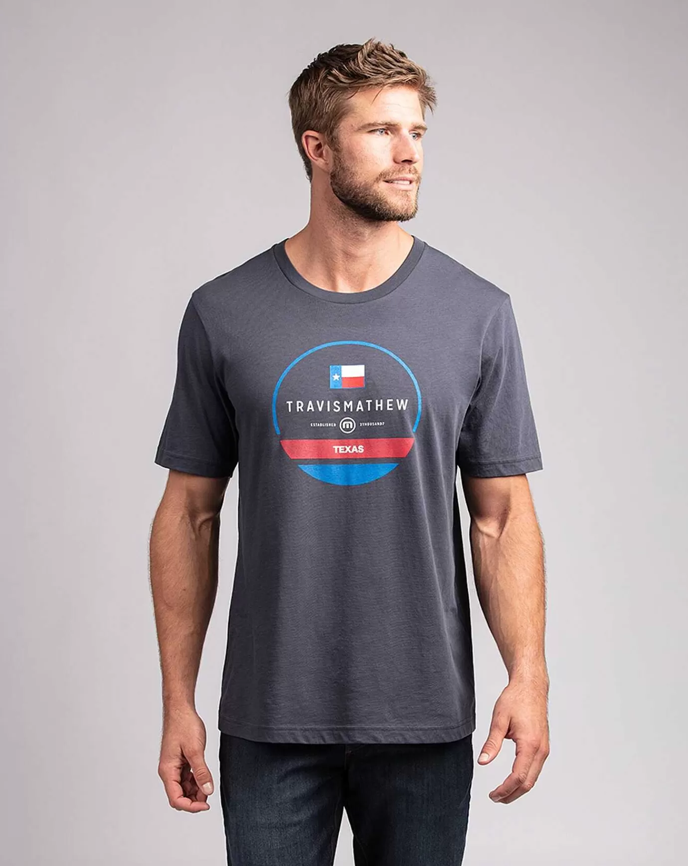 Fashion Travis Mathew Prairie Sky Tee Blue Nights