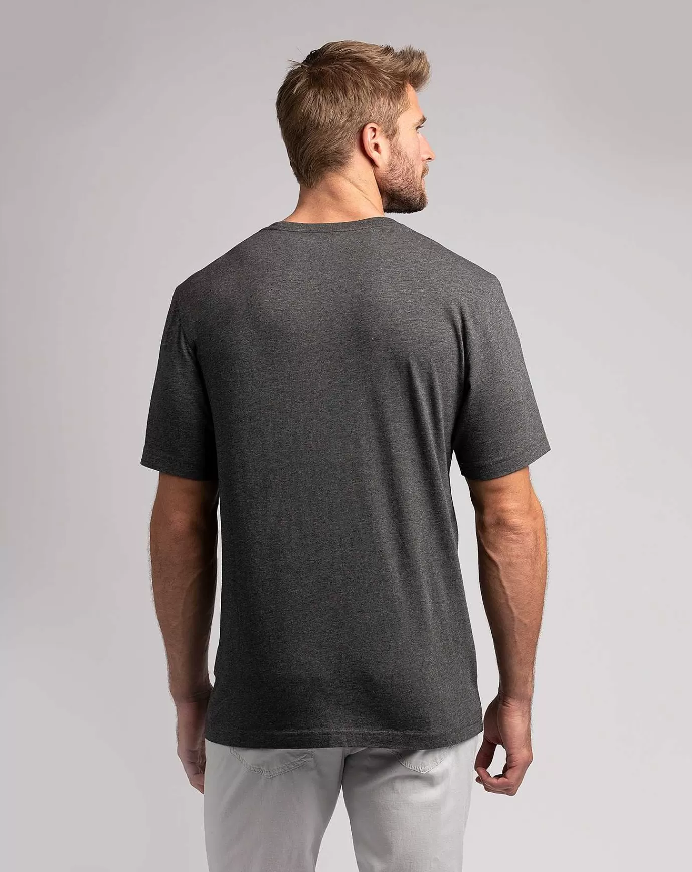 Shop Travis Mathew Wicked Times Tee Heather Grey Pinstri
